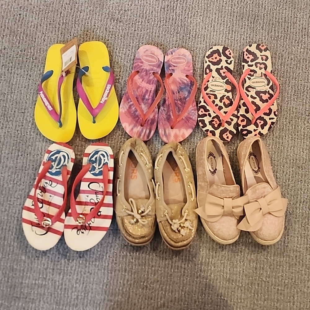 6 pairs of size 13 girls shoes